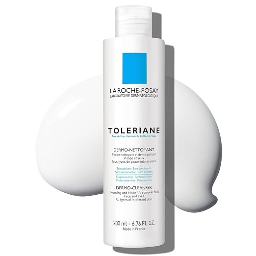 La Roche-Posay Toleriane Dermo Facial Cleanser for Face &amp Eyes Gentle Face Wash and Makeup Remover Milky Texture Fragrance Free Preservative Free