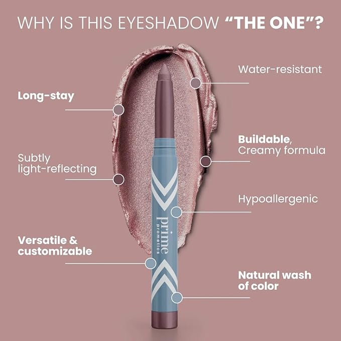 PRIME PROMETICS PrimeEyes Eye Brightener for Mature Women ? Creamy Eye Shadow Sticks ? Easy Application Quick Eye Lift Effect ? Hypoallergenic Long Wear Water-Resistant (Violeta)