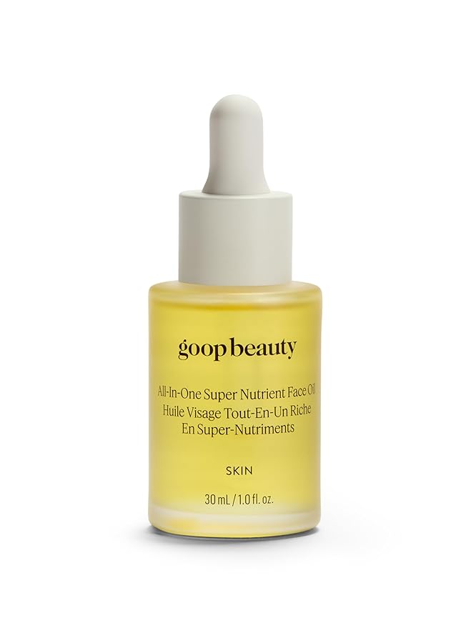 goop Beauty Nutrient Face Oil | Anti Aging Moisturizer for Smooth Skin Texture &amp Wrinkles | Bakuchiol Cacay &amp Organic Amla | 1 fl oz