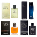 Cologne 4-Piece Includes Yes Great Men/Acqua/Acqua Black/Man Cool of Woody Spicy Citrus Cologne for Men in 100ml/3.4 Fl oz x 4 Bottle Fragrance for Man
