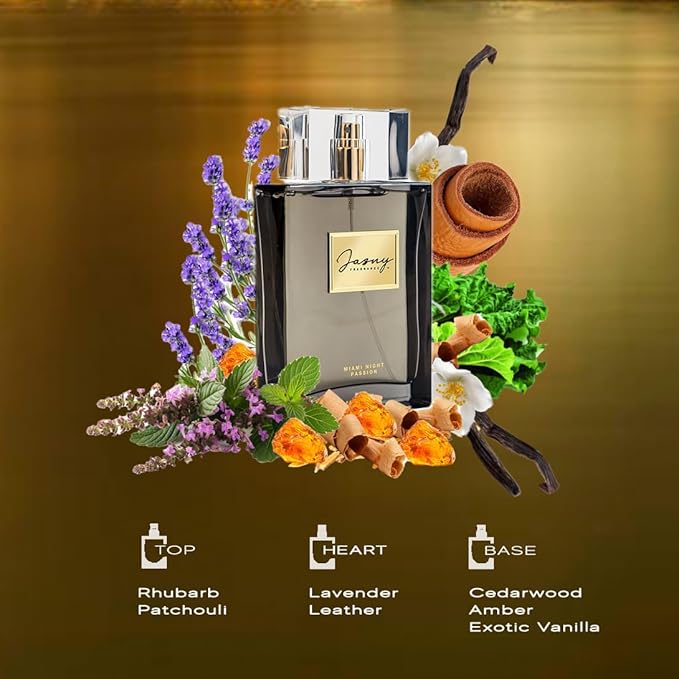 Miami Night Passion &amp Golden Sensation Perfume Set ? Fragrances for Him &amp Her (50ml each) | Floral Citrus &amp Woody Aromatic Notes | Luxury &amp Elegance by Jasny Fragrance