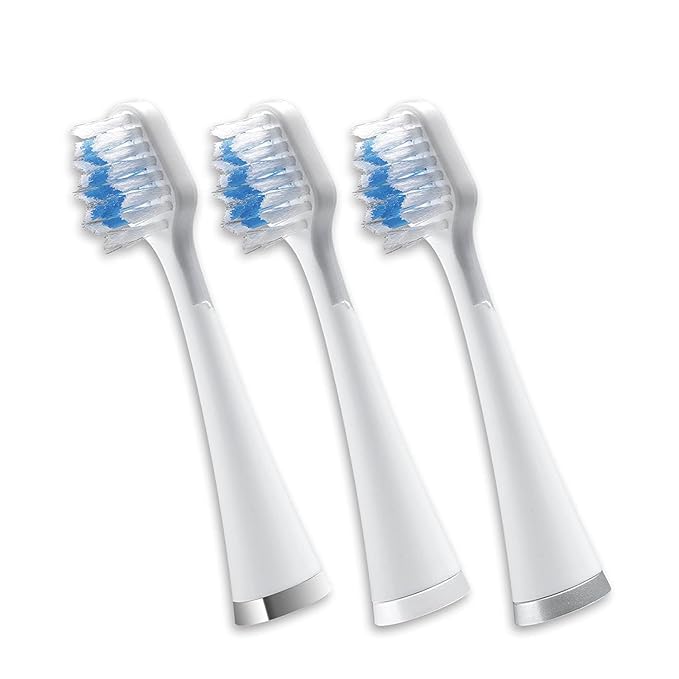 Waterpik Triple Sonic Tooth Brush Heads Replacement Complete Care STRB-3WW 3 Count (Pack of 1) White