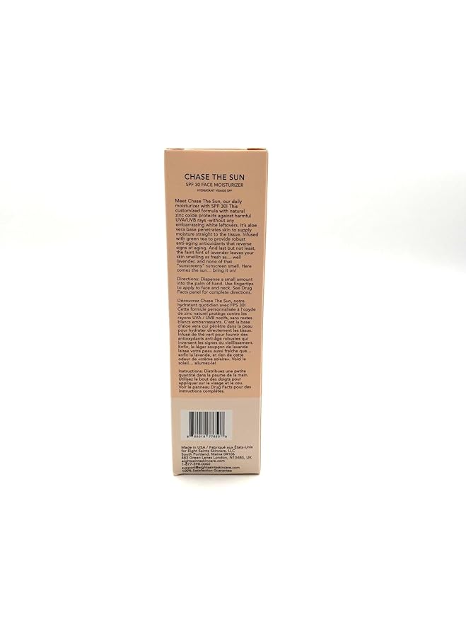 Eight Saints Chase the Sun Broad Spectrum SPF (30) Face Moisturizing Sunscreen Natural and Organic Mineral-Base Sun Protection Daily Face Moisturizer 2 Ounces New Formula