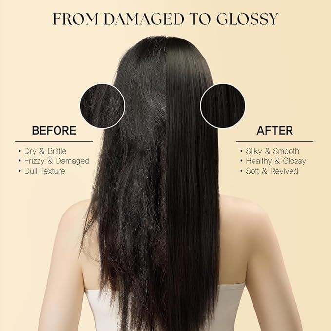 Camellia Damaged Hair Treatment 320ml/10.82 fl.oz | Deep Repair Conditioner for Dry &amp Damaged Hair with Jeju Camellia Oil &amp Hydrolyzed Keratin | Protein-Enriched Moisturizing