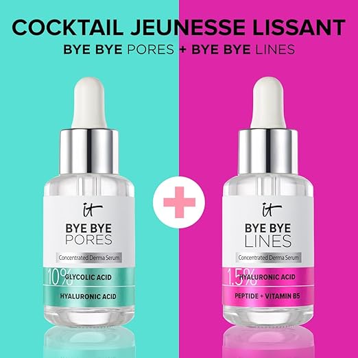 IT Cosmetics Bye Bye Lines Hyaluronic Acid Serum for Face - Hydrating Anti-Aging Facial Serum With Peptide &amp Vitamin B5 Visibly Plumps Skin Smooths Look of Fine Lines For All Skin Types - 1 fl