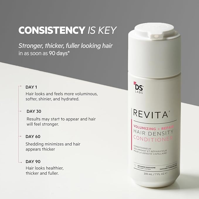 DS Labs Revita Volumizing Shampoo &amp Conditioner Set for Women ? For Fine Flat Thinning Hair Weightless Root Lift Supports Hair Density Sulfate-Free Color-Safe (205 mL Each 2 Count)