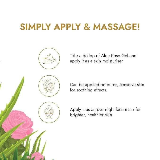 Kapiva Skin Rituals Aloe Rose Gel 200 gms | After-sun Soothing Gel | For Sunburn Relief &amp Hydration | Clinically Tested Rose actives| Ayurvedic Tan Minimiser