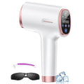 Laser Hair Removal for Women &amp Men 45°F Ice-Cooling Contact Safe &amp Virtually Painless Alternative to Salon IPL Hair Removal Device Long-Lasting Hair Removal from Home with Razor &amp Glas