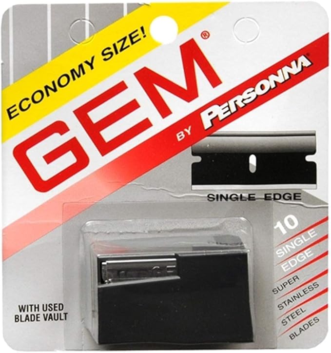 Personna Gem Stainless Steel Single Edge Razor Blades 10 Ea (Pack Of 2)