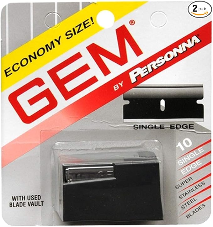 Personna Gem Stainless Steel Single Edge Razor Blades 10 Ea (Pack Of 2)