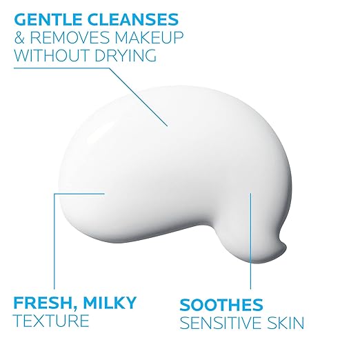 La Roche-Posay Toleriane Dermo Facial Cleanser for Face &amp Eyes Gentle Face Wash and Makeup Remover Milky Texture Fragrance Free Preservative Free
