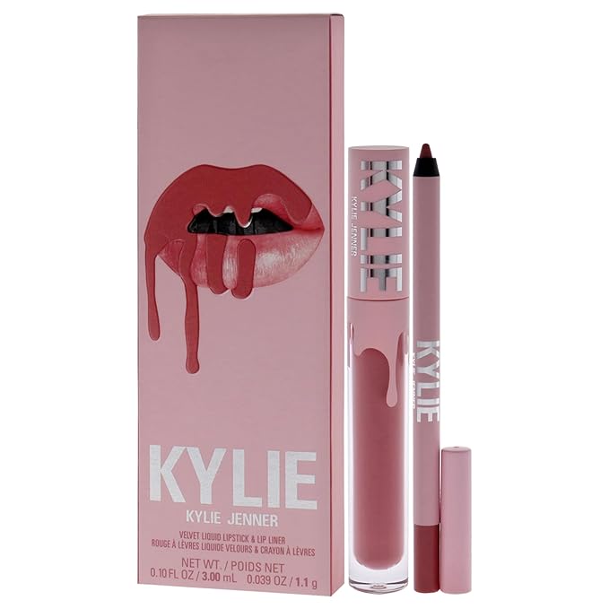 Kylie Cosmetics Velvet Lip Kit - 305 Harmony for Women - 2 Pc 0.10 oz Velvet Liquid Lipstick 0.03 oz Lip Liner