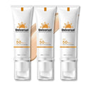 Tinted Sunscreen For FaceSPF 50Universal Protector Solar 50 Face Sunscreen Moisturizer No White Cast No StickySuitable for all Skin Types and UV Protection Travel Size Sunscreen (3pcs)