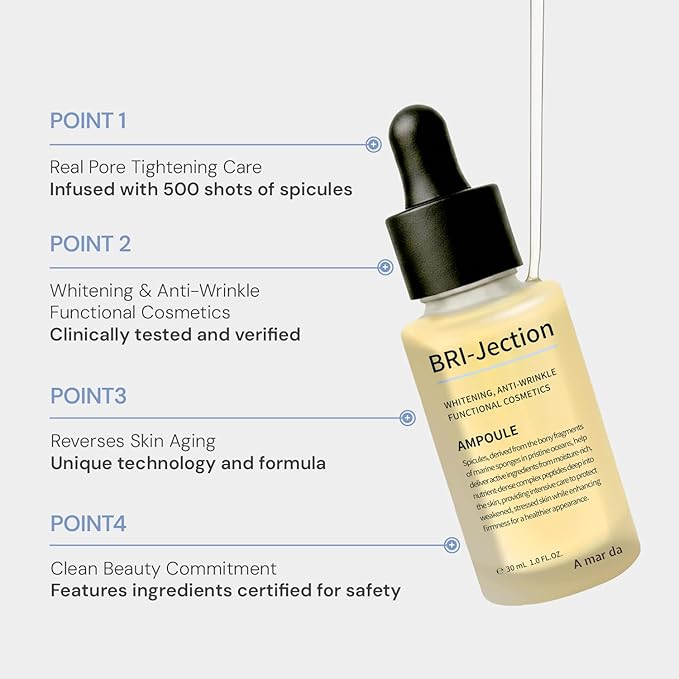 A mar da BRI-Jection Ampoule 30ml ? Hydrating &amp Radiance Serum with 3GF Complex &amp Volufiline | For Smooth and Supple-Looking Skin