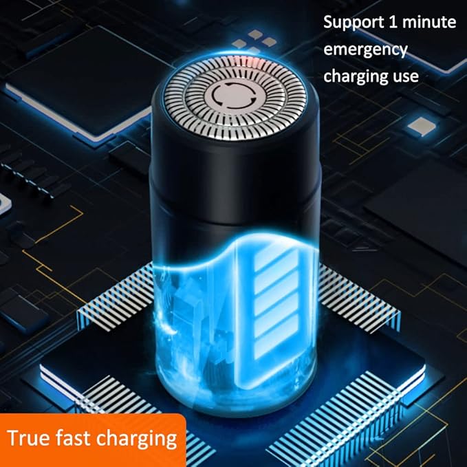 Electric Razor for Men IPX7 Waterproof Induction Shaver Men's Mini Electric Razor Rechargeable Shavers for Travel Bathe Use Portable Wet and Dry Mens RazorGrey