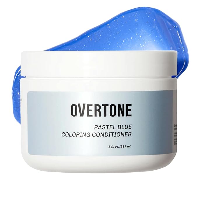 Overtone Semi Permanent Hair Color Conditioner Glacier Mist 8 oz Nourishing Damage-Free Color Depositing Mask for All Hair Types with Shea Butter &amp Coconut Oil Vegan &amp Cruelty-Free