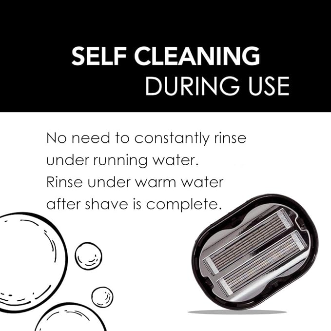 Premium Omnishaver Kit - The Fastest Way to Shave Head Legs Arms Body | An Alternative to Disposable Shaving Razors Self Cleans &amp Strops During Use with Shave Butter &amp Replacement Cartridge
