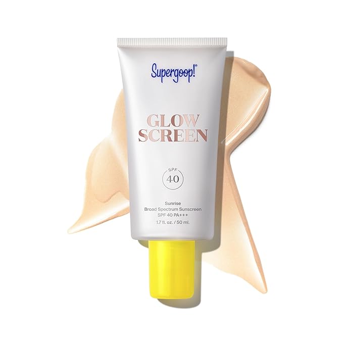 Supergoop! Glowscreen SPF 40 Sunrise (Champagne Glow) - 1.7 fl oz - Glowy Primer + Broad Spectrum Tinted Sunscreen - Helps Filter Blue Light - Hydration - Hyaluronic Acid &amp Vitamin B5