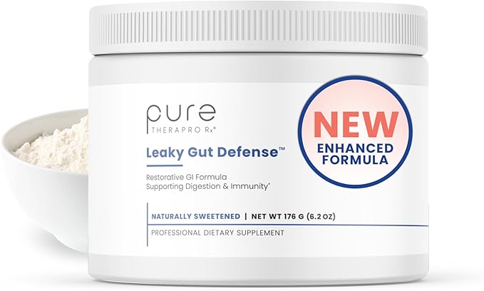 Pure Therapro Rx Leaky Gut Defense - Gut Health Supplement with L-Glutamine Licorice Root Extract Marshmallow Root Aloe Leaf Larch Arabinogalactan - Made in USA - 30 Servings Powder