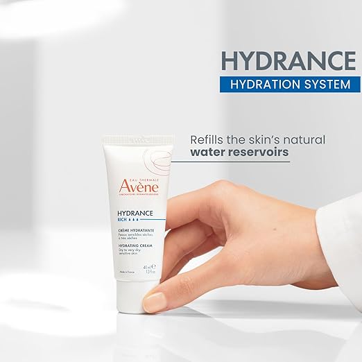 Av?ne Hydrance RICH Hydrating Cream Daily Face Moisturizer Soothes feelings of skin tightness &amp discomfort associated with dryness Dry skin moisturizer Non-Comedogenic 1.3 Oz