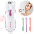 Epilator for Women Smooth Glide Epilator Facial and Body Hair Remover with LED Light Rechargeable Hair Removal Device for Face Bikini Armpits Arms and Legs