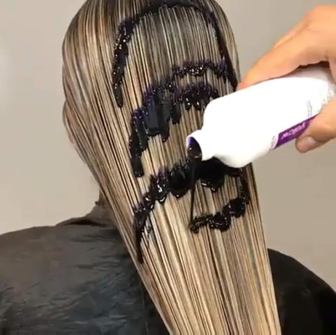 Fanola No Yellow Purple Hair Mask - Acidic pH Deep Conditioning Hair Mask for Blonde Bleached &amp Grey Shades - Intense Violet Pigment Neutralizes Brassy Tones (33.8 Fl oz)