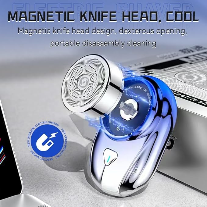 NiTa Mini Electric Shaver IPX7 Waterproof Wet&ampDry Shave Travel Shaver - Fast Charging &amp 60 Days Battery Life