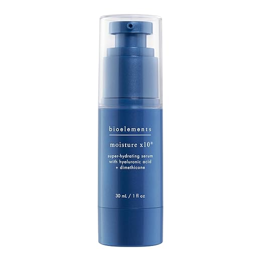 Bioelements Moisture x10 - 1 fl oz - Super-Hydrating Hyaluronic Acid Facial Serum - For Dry &amp Combination Skin Types - Vegan Gluten Free - Never Tested on Animals