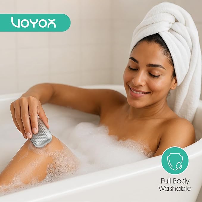 VOYOR Electric Razors for Women 3D Floating Blade Shaver for Women Electric Shaver for Legs Bikini and Body Facial Hair Remover Women's Shavers Waterproof Women's Grooming ES310 (Gold)