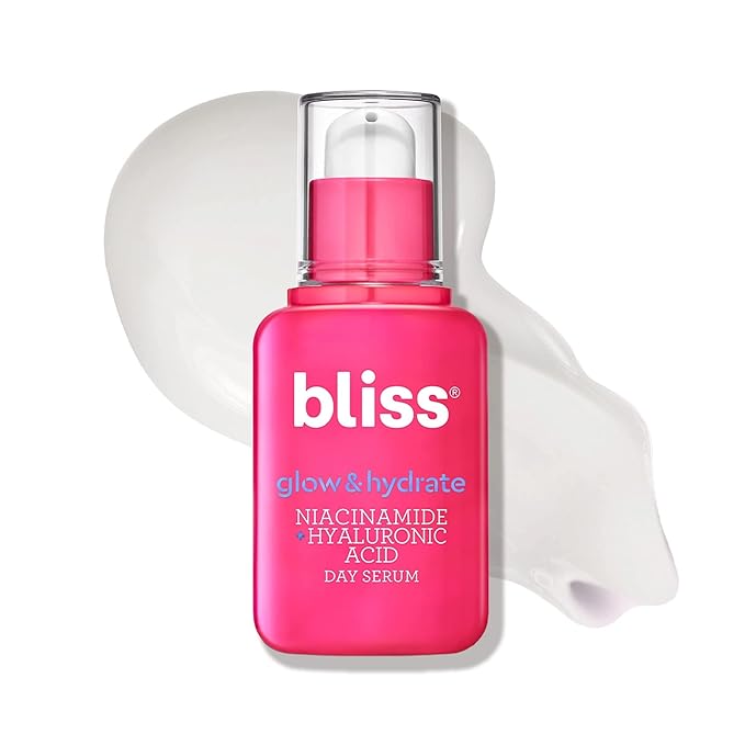 Bliss Glow &amp Hydrate Serum - Niacinamide + Hyaluronic Acid Serum - 1 Fl Oz - Improves Dullness Hydrates Replenishes &amp Defends Skin - Lightweight Hydration - Clean - Vegan &amp Cruelty Free