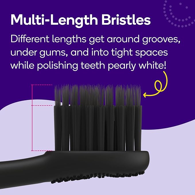 BURST Pro Sonic Electric Toothbrush Genuine Replacement Heads (Black/3 Pack) | Soft Bristles for Deep Clean Stain &amp Plaque Removal