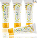 Jack N' Jill Natural Toothpaste for Baby and Infants - Fluoride Free Training Toothpaste 40% Xylitol BPA Free - Banana 1.76 oz (Pack of 4)