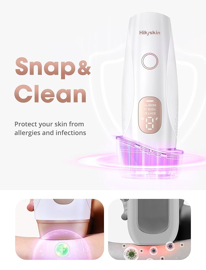 LYSMOSKI Laser Hair Removal 10-Mins Full Body IPL Hair Removal At-Home Hair Remover Device for Armpits Back Legs Arms Face Bikini Line