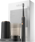 Sonic Electric Toothbrush for Adults with Drying Storage Holder 8 Brush Heads Smart Timer USB Rechargeable Deep Clean Power ? Classic Black Edition