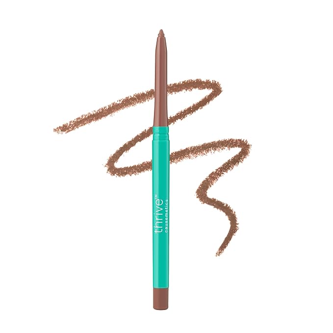 Thrive Causemetics Lip Filler Long-Wearing + Plumping Lip Liner Shea Butter Hydrating Lip Plumper Retractable Lip Liner Pencil Built In Sharpener Vegan &amp Cruelty Free Kackie (Mocha)