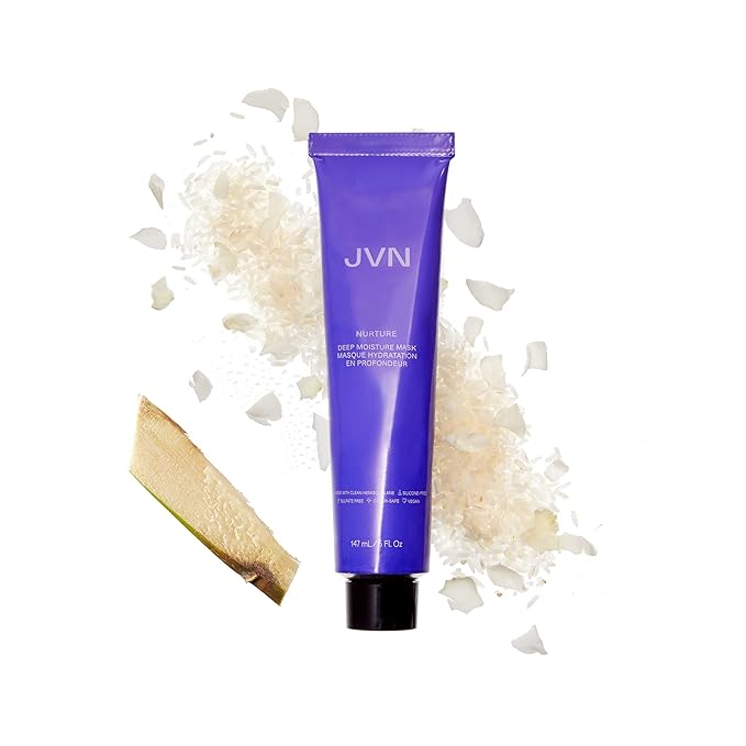JVN Nurture Deep Moisture Mask Hydrating Hair Mask Conditioning Treatment Reduces Frizz &amp Adds Nourishment All Hair Types Sulfate Free (5 Fl Oz)