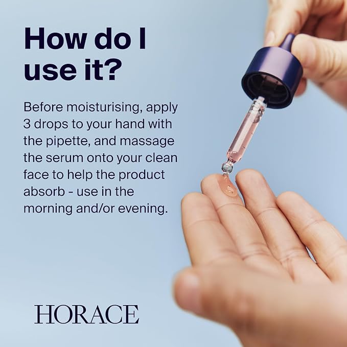 HORACE Bio-Retinol + Argireline Peptide Face Serum for Men - For Wrinkles Dark Spots and Elasticity - Vegan Skin Care for All Skin Types - Unscented 30ml