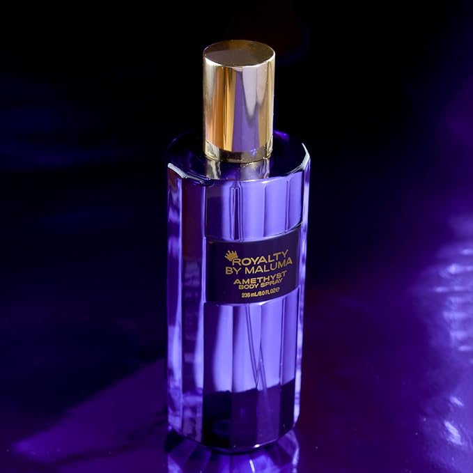 Amethyst Gift Set 2 pcs - Luxurious Body Spray for Women - Fruity Floral Chypre Scent - Top Notes of Bergamot and Black Currant - Long-Lasting Perfume for Women
