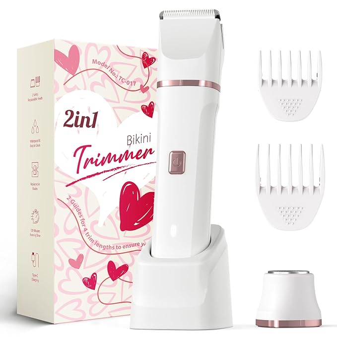 Pubic Hair Trimmer for Women White