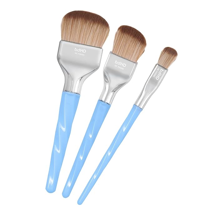 Bdellium Tools Professional Makeup Brush - Blue Double Dome Blender 3pc Brush Set