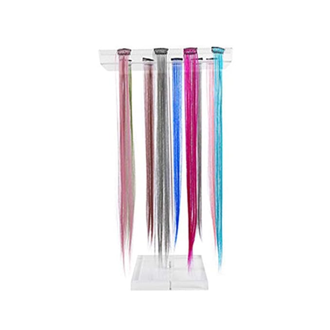 ANGGREK Acrylic Hair Extension Stand Transparent Sectioning Display Hair Extension Holder for Salon Home