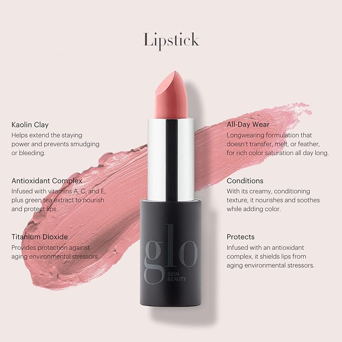 Glo Skin Beauty Lipstick in French Nude - Rose Nude - Creamy Long Lasting Lip Stick 20 Shades
