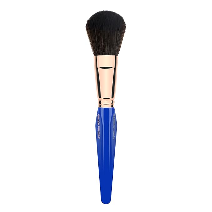 Bdellium Tools Professional Makeup Brush - Golden Triangle 980 Large Powder - With All Vegan and Soft Synthetic Fibers For Airbrushed Finish (Blue 1pc)