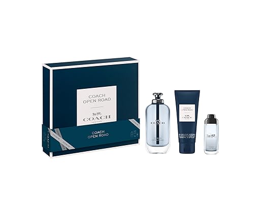 Coach Open Road 3 Piece Eau de Toilette Gift Set (Eau de Toilette Spray Perfumed Shower Gel Travel Spray)