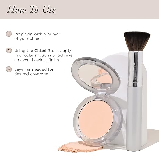 P?R MINERALS 4-in-1 Pressed Mineral Makeup Powder Foundation with SPF 15 - Concealer &amp Finishing Compact Pressed Powder for Face - Buildable Medium to Full Coverage Foundation Powder
