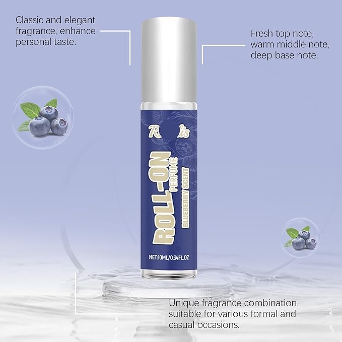 Blueberry Charm Roll-On Perfume - Unique &amp Long-Lasting Niche Fragrance(2PCS)