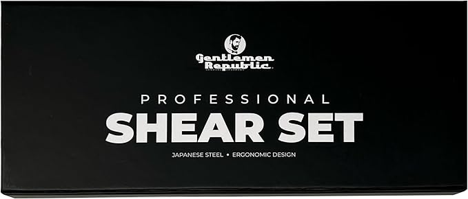 Gentlemen Republic Professional Hair Cutting Scissors &amp Thinning Shears Set ? Premium Japanese Stainless Steel Barber Scissors for Hair Cutting Trimming &amp Texturizing (5.5 Shear Set)