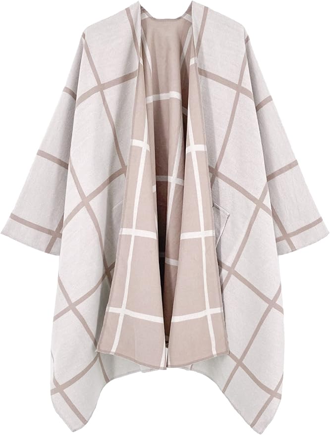 Moss Rose Women's Shawl Wrap Poncho Ruana Cape Open Front Cardigan Shawls for Fall Winter