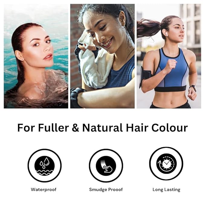 Mina ibrow Hair Color Refill Pack Black|Long Lasting Natural Spot coloring and Professional Hair Tinting PowderWater and Smudge Proof|No Ammonia No Lead with 100% Gray Converge