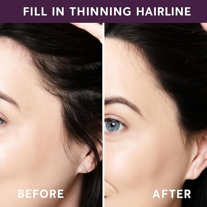 Madison Reed Root Touch Up + Brow Filler Legno Black Instant Gray Coverage Fills in Brows &amp Thinning Hairlines Temporary Concealing Powder 0.13 oz (60 uses)